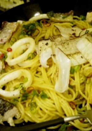 ヤリイカと鯖のパスタ-レシピのメイン写真