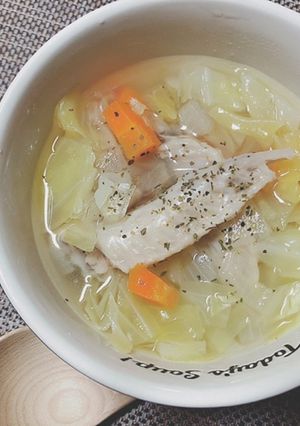 手羽先で野菜たっぷり優しいスープ-レシピのメイン写真