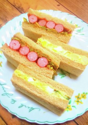 赤ウィンナーカレーキャベツサンドイッチ-レシピのメイン写真