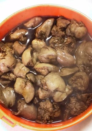 とり肝のソース蒸し-レシピのメイン写真