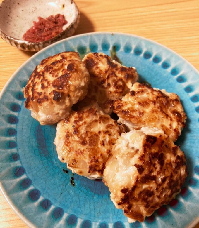 鶏バーグ 梅肉添え by estoppel 【クックパッド】 簡単おいしい