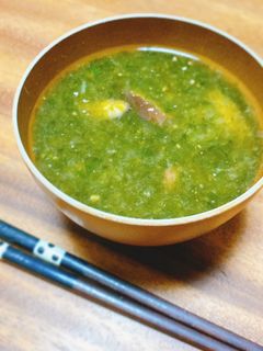 磯の香りを味わう♪生青のりのみそ汁-レシピのメイン写真