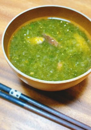 磯の香りを味わう♪生青のりのみそ汁-レシピのメイン写真