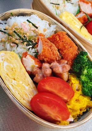 レンチンかぼちゃサラダ弁当-レシピのメイン写真