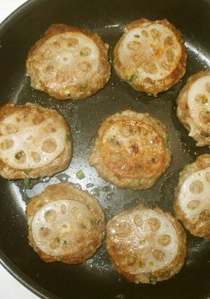 蓮根ミネラルはさみ焼き♪簡単漢方食養生-レシピのメイン写真