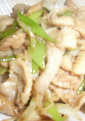 簡単☆長ネギと鳥皮の炒め物-レシピのメイン写真