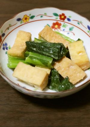 こまつなとあげのみそに★神戸市学校給食-レシピのメイン写真