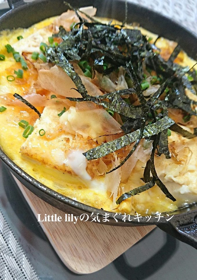居酒屋風豆腐の卵とじ　-レシピのメイン写真