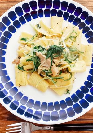 冷凍で!豚バラと水菜のパスタ-レシピのメイン写真