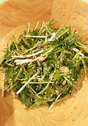 簡単美味しい！水菜とツナのサラダ-レシピのメイン写真