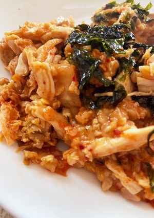 オートミールで納豆キムチチャーハン！-レシピのメイン写真