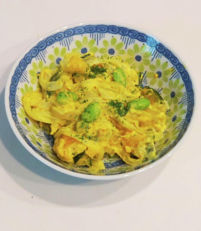 かぼちゃサラダ 玉葱枝豆入り by yuminga 【クックパッド】 簡単