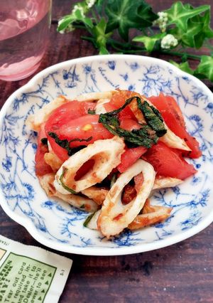 簡単♪ちくわとトマトの香味おかか-レシピのメイン写真