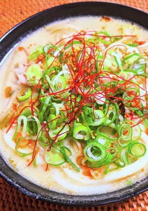 残りスープで坦々風うどん-レシピのメイン写真