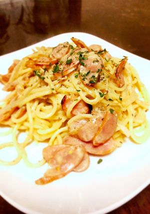 粒マスタードと豆乳のスパゲティ-レシピのメイン写真