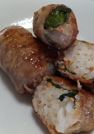 一口肉巻きおにぎり-レシピのメイン写真
