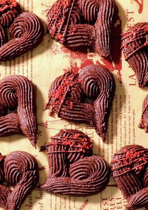 レンジ約3分!ハートの絞り出しクッキー-レシピのメイン写真