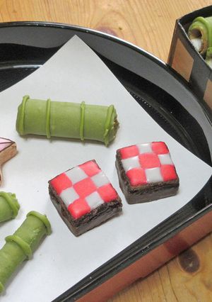 鬼滅の刃◆禰豆子の竹チョコと市松チョコ-レシピのメイン写真