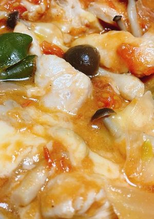 チーズたっぷり!チキンのトマト煮込み-レシピのメイン写真