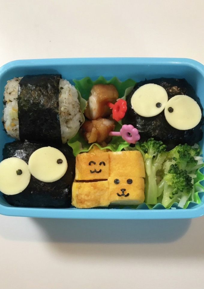 幼稚園お弁当〈まっくろくろすけおにぎり〉-レシピのメイン写真