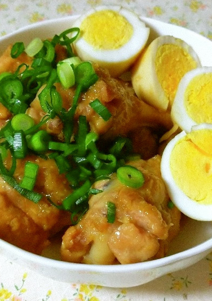 手羽元と玉子のほろほろ味噌煮☆簡単！-レシピのメイン写真