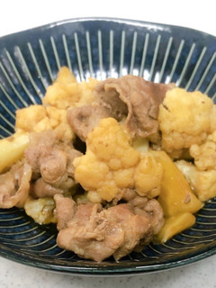 カリフラワーと豚肉の煮物-レシピのメイン写真