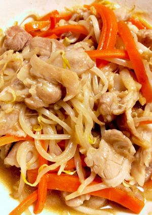 豚バラ肉のもやし炒め-レシピのメイン写真