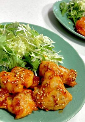 簡単！ピリ辛！韓国風ヤンニョムチキン！-レシピのメイン写真