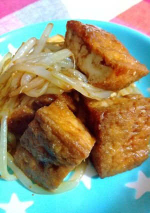 厚揚げともやしのオイスターソース味噌炒め-レシピのメイン写真