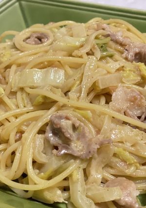 豚肉と白菜の梅パスタ-レシピのメイン写真