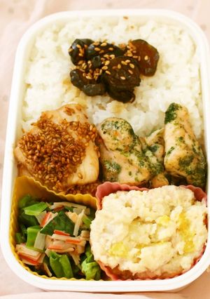 10分以内でお弁当★鶏むね肉の青のり焼-レシピのメイン写真