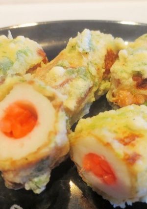 紅ショウガ入り竹輪の磯部揚げ-レシピのメイン写真