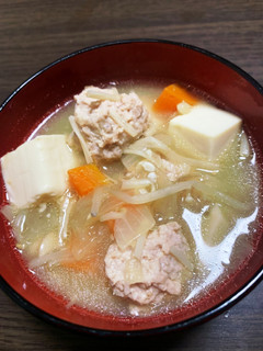 超簡単具沢山つみれ汁-レシピのメイン写真