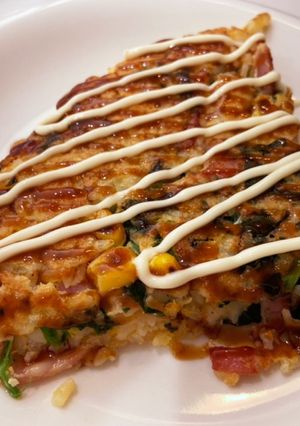 残りご飯deお好み焼き風〜-レシピのメイン写真