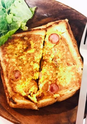 キッシュ風トースト☆簡単でトロトロ-レシピのメイン写真