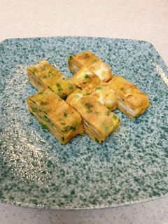 ドライ納豆とネギの卵焼き-レシピのメイン写真