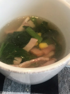 簡単 ほうれん草とベーコンのスープ-レシピのメイン写真