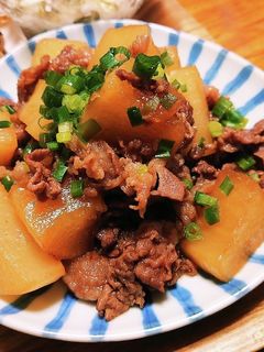 牛こま大根の甘辛煮-レシピのメイン写真