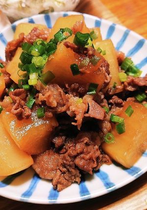 牛こま大根の甘辛煮-レシピのメイン写真