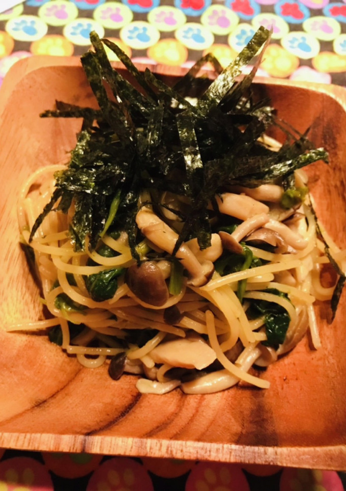 れん草としめじの【だしマヨ】和風パスタ-レシピのメイン写真