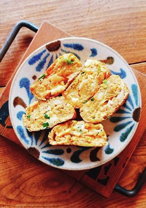 お弁当にも★キムチとチーズの玉子焼き-レシピのメイン写真