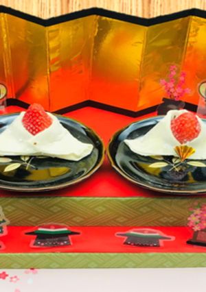 餃子の皮が大変身!?いちご大福風ひな人形-レシピのメイン写真
