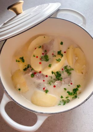 りんごと豚肉のクリーム煮-レシピのメイン写真