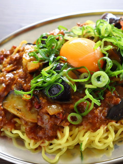 麻婆茄子×キーマの濃厚カレーまぜ麺!-レシピのメイン写真