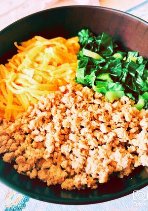 鳥そぼろ三色丼-レシピのメイン写真