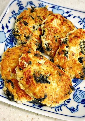 豆腐のふわふわハンバーグお好み焼き-レシピのメイン写真