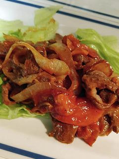 牛肉と玉ねぎのケチャップソース炒め-レシピのメイン写真