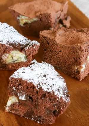 おうちバレンタイン♡バナナココア蒸ケーキ-レシピのメイン写真