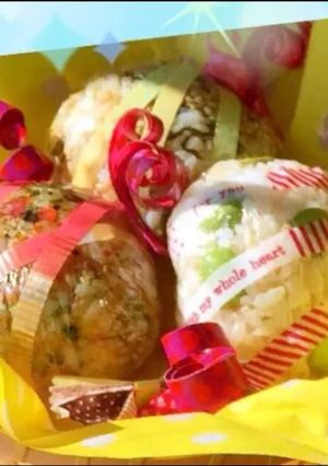 イースターエッグ風 おにぎり-レシピのメイン写真