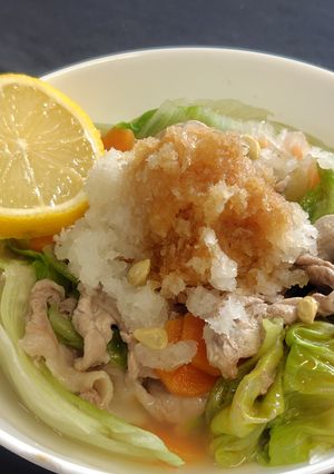 簡単ヘルシー★レタスと豚コマのせいろ蒸し-レシピのメイン写真
